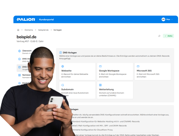 DNS-Verwaltung im Panel